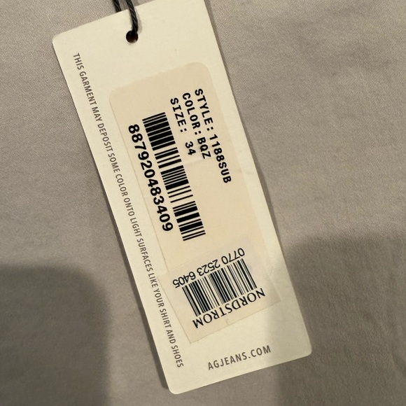 NWT AG “The Lux Khaki” 34x34 - Picture 2 of 6